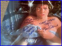 Freddy Krueger 4x Signed Poster with COA Nightmare On Elm Street 1980s Horror Rare