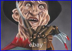 Freddy Krueger 8x10 Original Painting Airbrush Horror Nightmare Elm Street