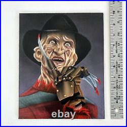 Freddy Krueger 8x10 Original Painting Airbrush Horror Nightmare Elm Street