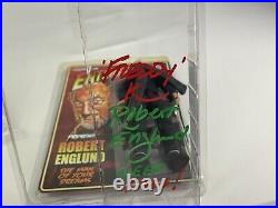 Freddy Krueger Nightmare On Elm Street Signed Robert Englund Figure COA PSA