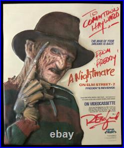 Freddy Krueger Nightmare on Elm Street 2 3D Store Display Signed Robert Englund