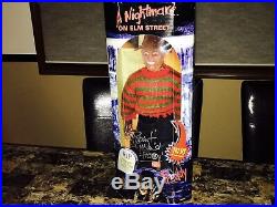 Freddy Krueger Signed Doll Action Figure Nightmare On Elm Street Robert Englund