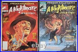 Freddy Krueger's A Nightmare On Elm Street 1989 #1 & #2 Marvel Magazines VF+