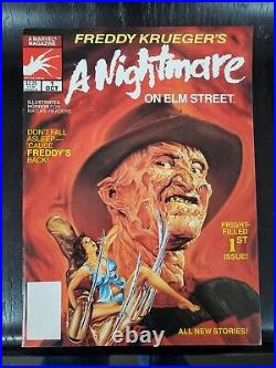Freddy Krueger's A Nightmare On Elm Street 1989 #1 & #2 Marvel Magazines VF+