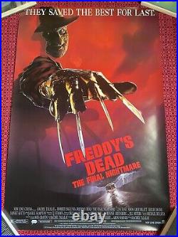 Freddy's Dead (1991) Nightmare on Elm Street Original US One Sheet Movie Poster