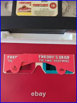 Freddy's Dead The Final Nightmare- 3D Freddy Vision RARE VHS Elm Street BIG BOX