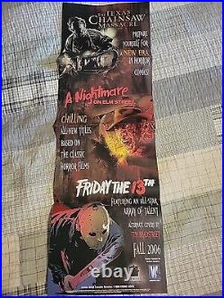 Freddy vs Jason vs Leatherface 2006 Wildstorm Poster Nightmare Elm Street USED