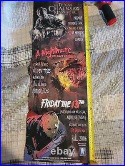 Freddy vs Jason vs Leatherface 2006 Wildstorm Poster Nightmare Elm Street USED