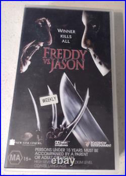 Freddy vs jason VHS Pal Small Box Ex rental nightmare on elm street Friday 13th