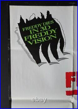 Freddys Dead Nightmare On Elm Street Quad Poster Signed Robert Englund + Drawing