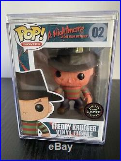 Funko Pop Freddy Krueger #02 CHASE GLOW Movies A Nightmare On Elm Street RARE