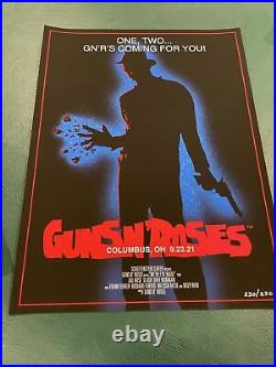 Guns n Roses Columbus Oh Lithograph Poster Nightmare On Elm Street Freddy Kruger