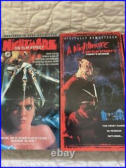 HORROR 8 VHS LOT NIGHTMARE ON ELM STREET SET COMPLETE FREDDy Vs JASON INCLUDED