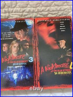 HORROR 8 VHS LOT NIGHTMARE ON ELM STREET SET COMPLETE FREDDy Vs JASON INCLUDED