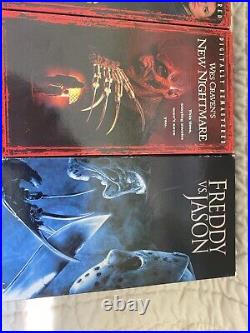 HORROR 8 VHS LOT NIGHTMARE ON ELM STREET SET COMPLETE FREDDy Vs JASON INCLUDED