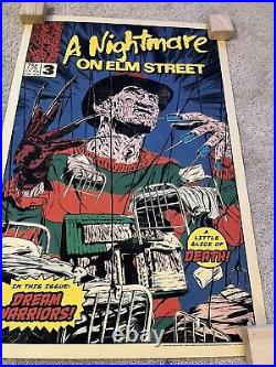 Johnny Dombrowski A NIGHTMARE ON ELM STREET 3 Mondo 24x36 Art Print. Comic style