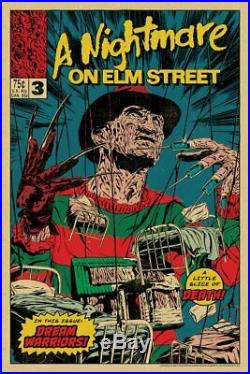 Johnny Dombrowski A NIGHTMARE ON ELM STREET 3 Poster Mondo Print Freddy Krueger