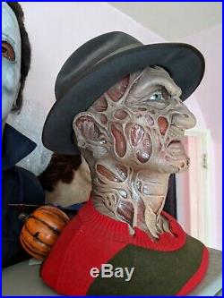 Life size bust 1.1freddy krueger nightmare on elm street horror figure sideshow