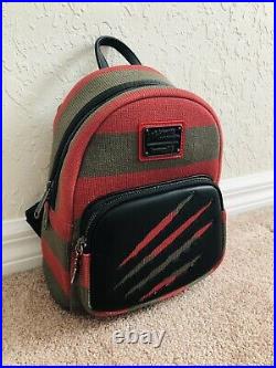 Loungefly The NIghtmare On Elm Street Freddy Krueger Sweater Mini Backpack New