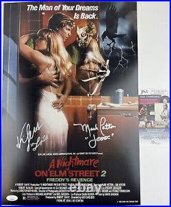 MARK PATTON & KIM MYERS signed 12x18 Poster NIGHTMARE ON ELM STREET 2 Freddy JSA