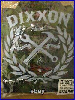 Mens DIXXON Nightmare flannel shirt Large L Reg Green Black Red Plaid elm street