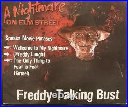 NECA Nightmare on Elm Street Freddy Krueger Lifesize Talking Horror Bust in box