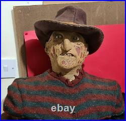 NECA Reel Toys Nightmare on Elm Street Freddy Krueger Lifesize Talking Bust RARE