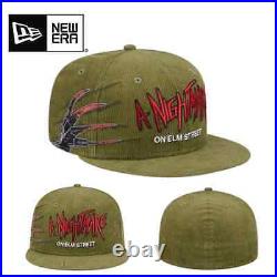 NEW ERA 59FIFTY Cap A Nightmare on Elm Street Corduroy Moss Green 14411754 New