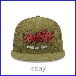 NEW ERA 59FIFTY Cap A Nightmare on Elm Street Corduroy Moss Green 14411754 New