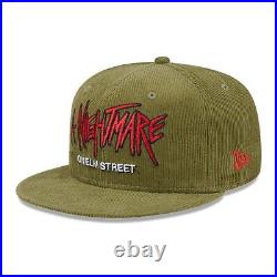 NEW ERA 59FIFTY Cap A Nightmare on Elm Street Corduroy Moss Green 14411754 New