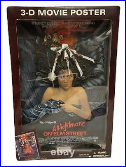 NIGHTMARE ON ELM STREET 3-D Movie Maniacs Poster MCFARLANE 2006 Horror Art NRFB