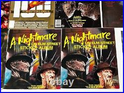 NIGHTMARE ON ELM STREET Movie Magazine Sticker Album 15pc Lot Freddy Krueger