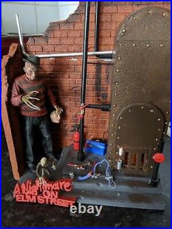Neca horror figures bundle and custom dioramra nightmare on elm street
