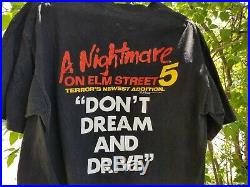 Nightmare On Elm Street 5 Dream Child T Shirt Freddy Krueger Tee vintage 1989