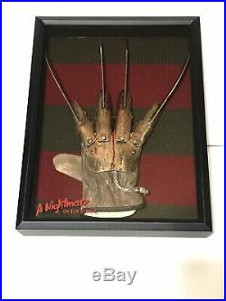 Nightmare On Elm Street Freddy Glove Prop Replica Horror Movie Display In Frame