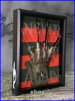 Nightmare On Elm Street Freddy Krueger Glove Display Frame Sweater Add Ur Glove