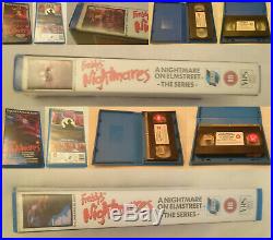 Nightmare On Elm Street & Freddy's Nightmares Big Box VHS Video Tape Ex Rental