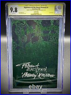 Nightmare On Elm Street Paranoid 1 Green Leather Cover Cgc 9.8 Ss Robert Englund