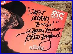 Nightmare On Elm Street SIGNED Freddy Krueger Vinyl LP Record Robert Englund COA