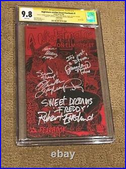 Nightmare on Elm Street Fearbook 1 CGC 9.8 W White Pages SS x4 Cast incl Freddy