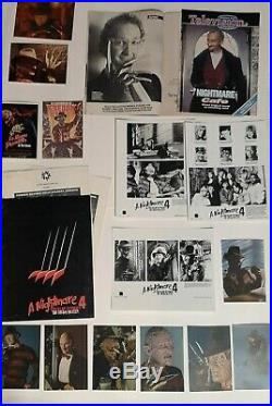 Nightmare on Elm Street Freddy Krueger Wes Craven lot. Vinyl, comics, press kit