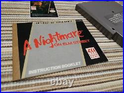 Nightmare on Elm Street Nintendo NES with Manual Very Good Book Flat Crisp Pages