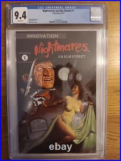 Nightmares On Elm Street # 1 CGC 9.4 WP Key 1st Issue Freddy 1991 Innovation