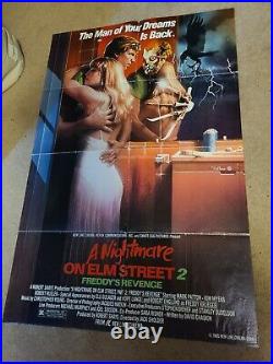 Original Nightmare on Elm Street 2 Movie Poster 1985 One Sheet 41x27