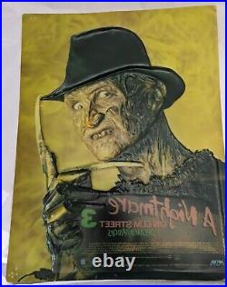 Original Nightmare on Elm Street 3 Dream Warriors Vintage Promo 3D Molded Sign
