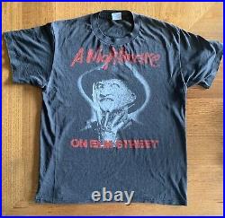 Original Vintage A Nightmare On Elm Street T Shirt Super Rare Circa 1985