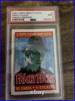 PSA 9 1988 Topps Card Fright Flicks Freddy #1 Nightmare On Elm Street Horror