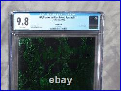 RARE! A Nightmare on Elm Street Paranoid #1 CGC 9.8 Leather Edition Green Foil