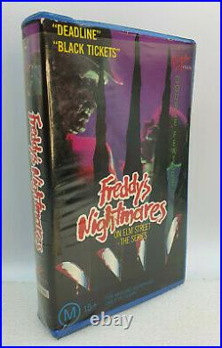 RARE FREDDY'S NIGHTMARE ON ELM STREET Double Feature VHS Tape Clamshell Vintage