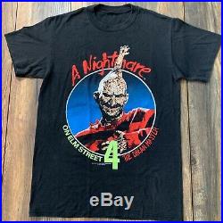 RARE VINTAGE 80s Nightmare on Elm Street 4 Shirt Horror Movie Freddy Krueger S